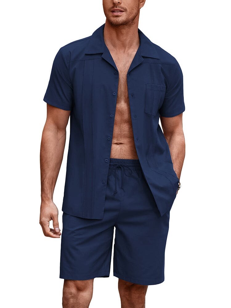 Soft Leinen Blend Hemd Set