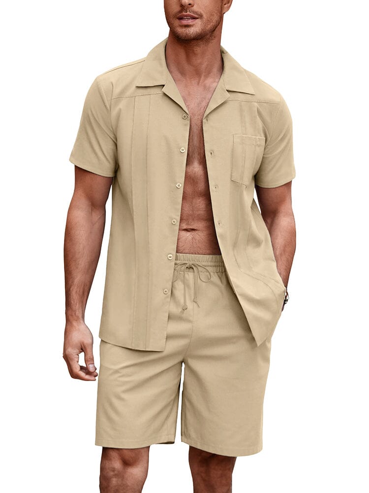 Soft Leinen Blend Hemd Set