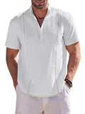Casual Uni Baumwolle Henley Hemd