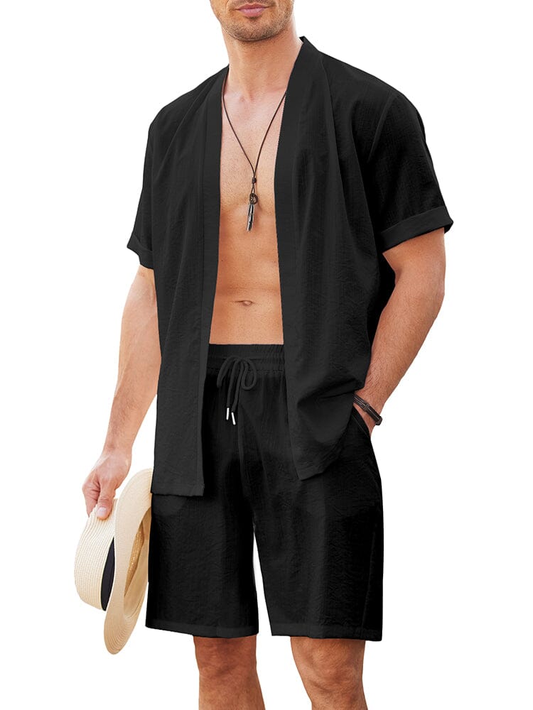 Casual Uni Open Front Holiday Sets