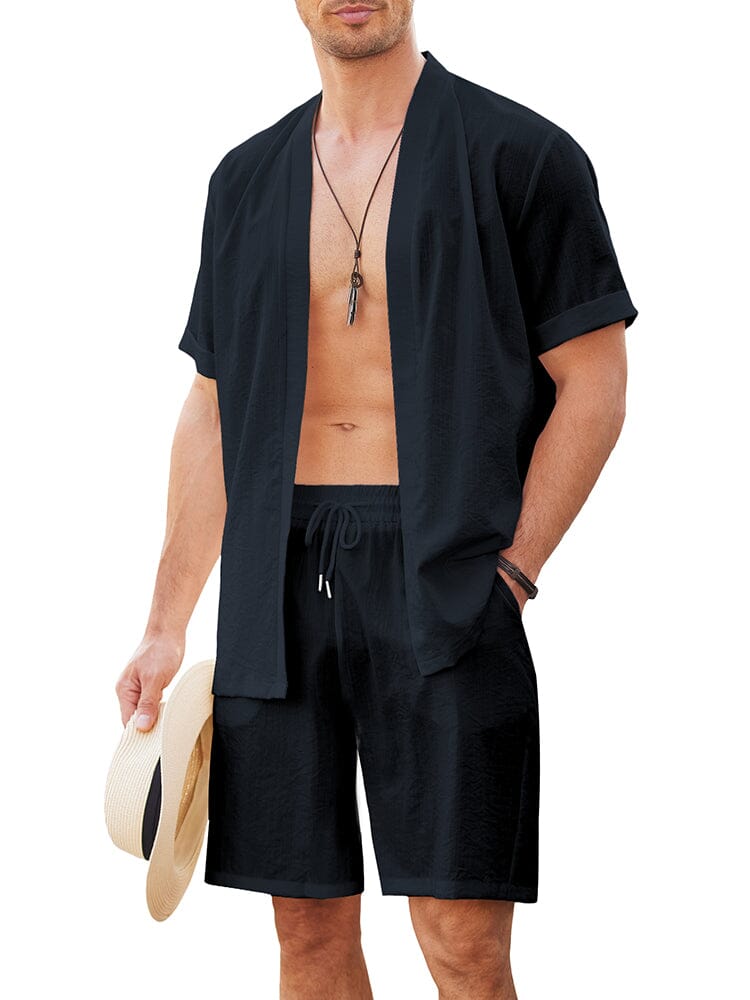 Casual Uni Open Front Holiday Sets