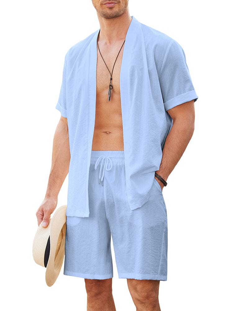 Casual Uni Open Front Holiday Sets