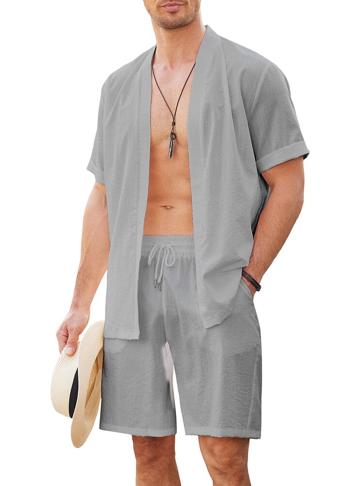 Casual Uni Open Front Holiday Sets