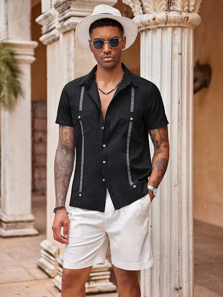 Casual Leinen Cuban Hemden