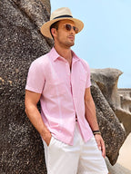 Casual Leinen Cuban Hemden