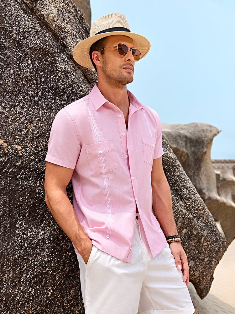 Casual Leinen Cuban Hemden
