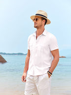 Casual Leinen Cuban Hemden