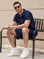 Casual 2 Teil Polo Set
