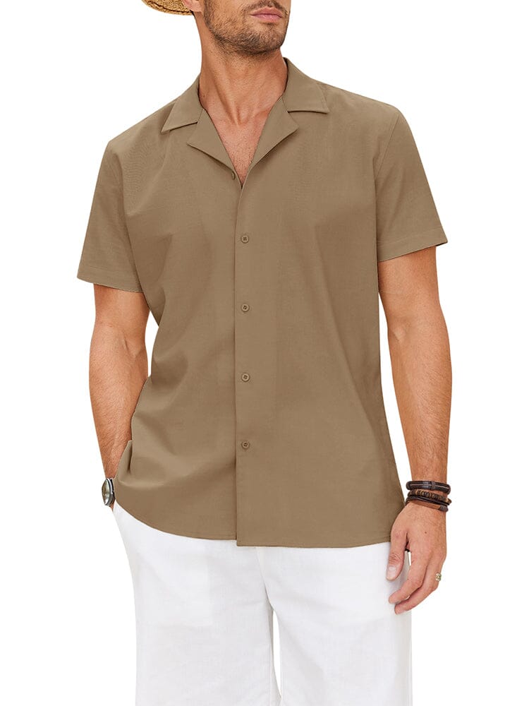 Cozy Leinen Blend Lapel Hemd