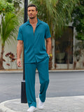 Casual Lockere Fit Hemd Sets
