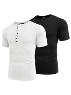 Casual 2-Pack Stretch Ribbed Hemden