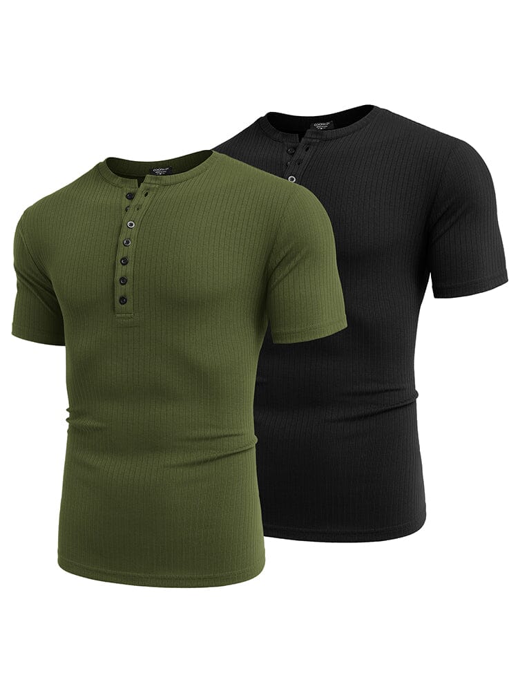 Casual 2-Pack Stretch Ribbed Hemden