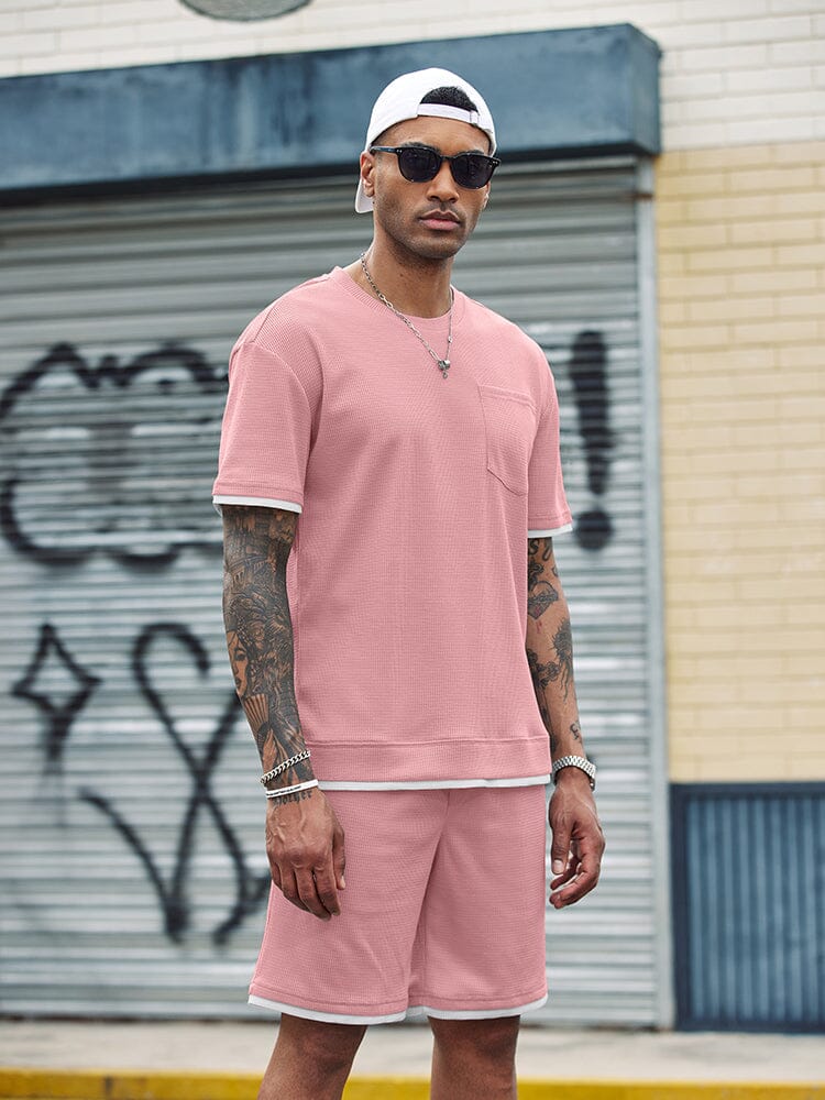 Athletisch Gym Kurz Ärmel Sport Set