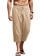 Casual Leinen 3/4 Strand Yoga Shorts