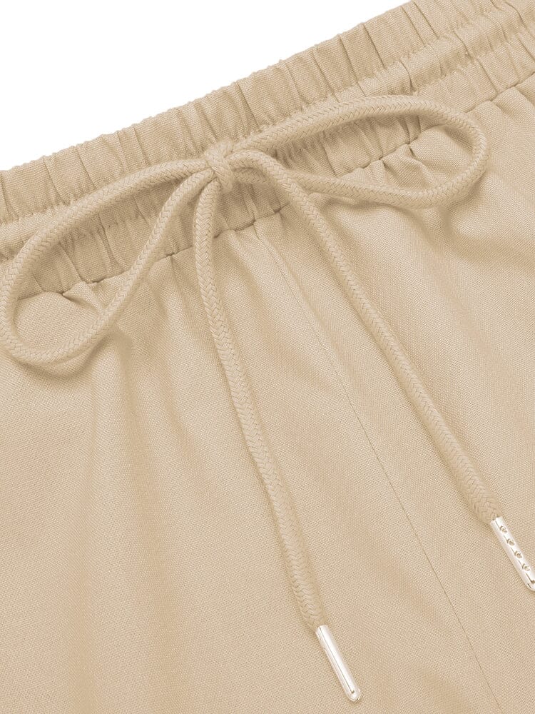 Casual Atmungsaktive Leinen Hemd Sets