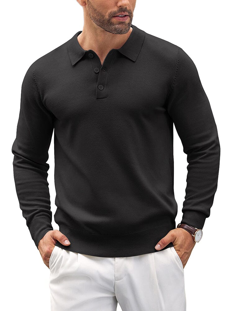 Casual Strick Polo Hemden