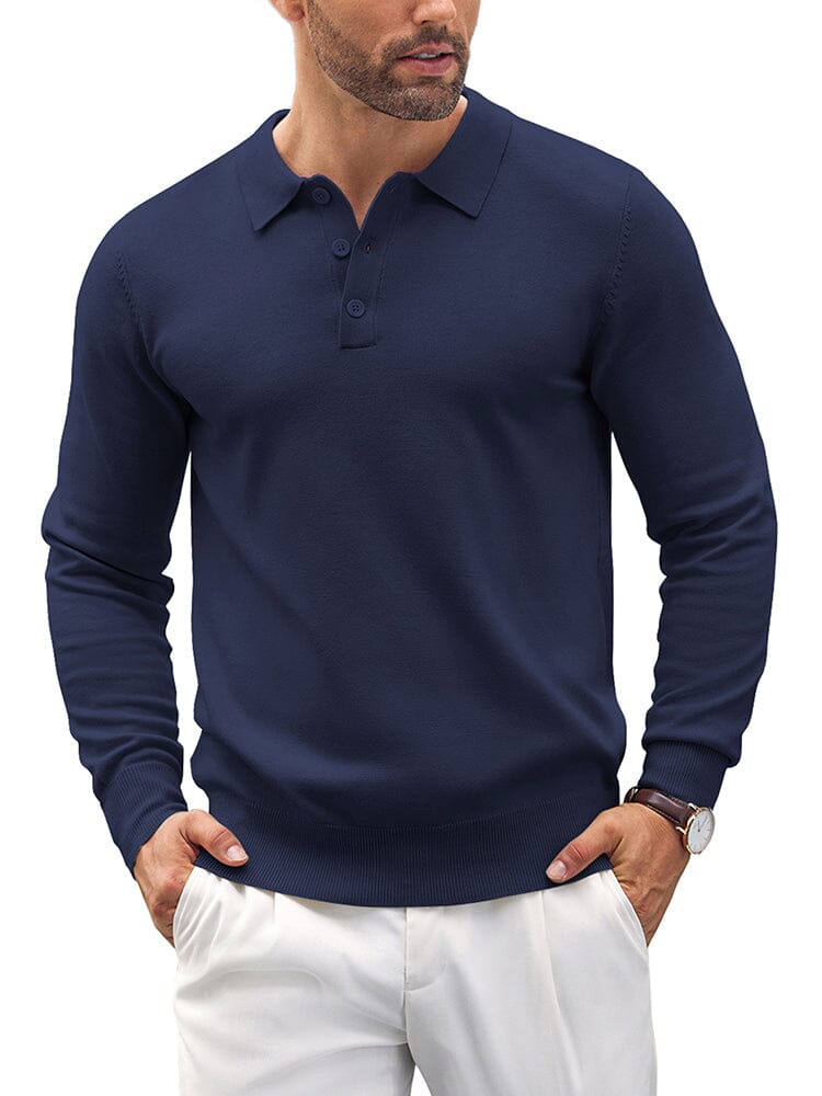 Casual Strick Polo Hemden