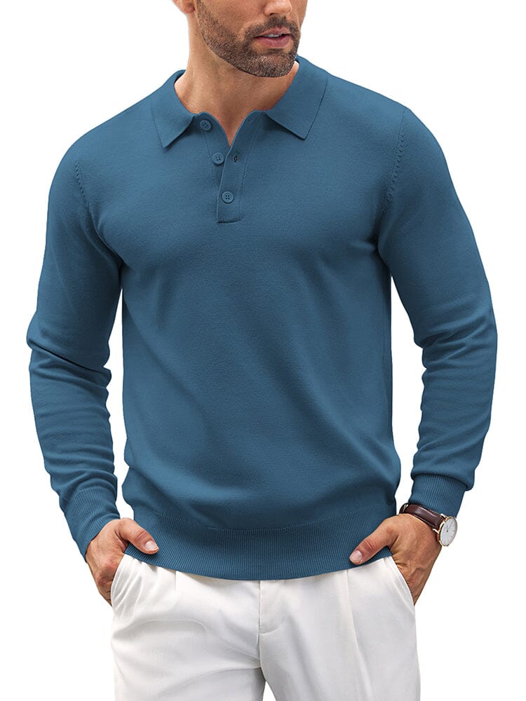 Casual Strick Polo Hemden