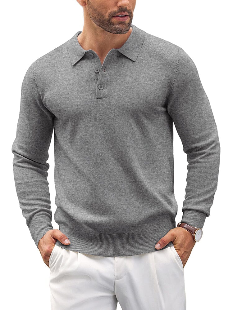 Casual Strick Polo Hemden