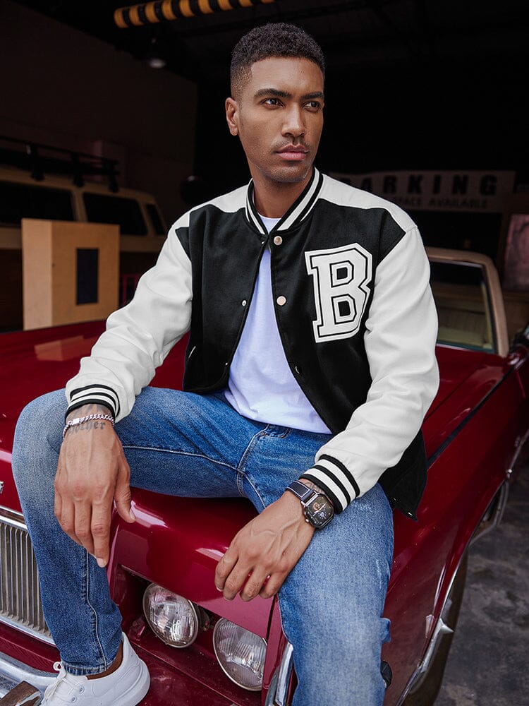 Stylish Letter Baseball Varsity Jacken