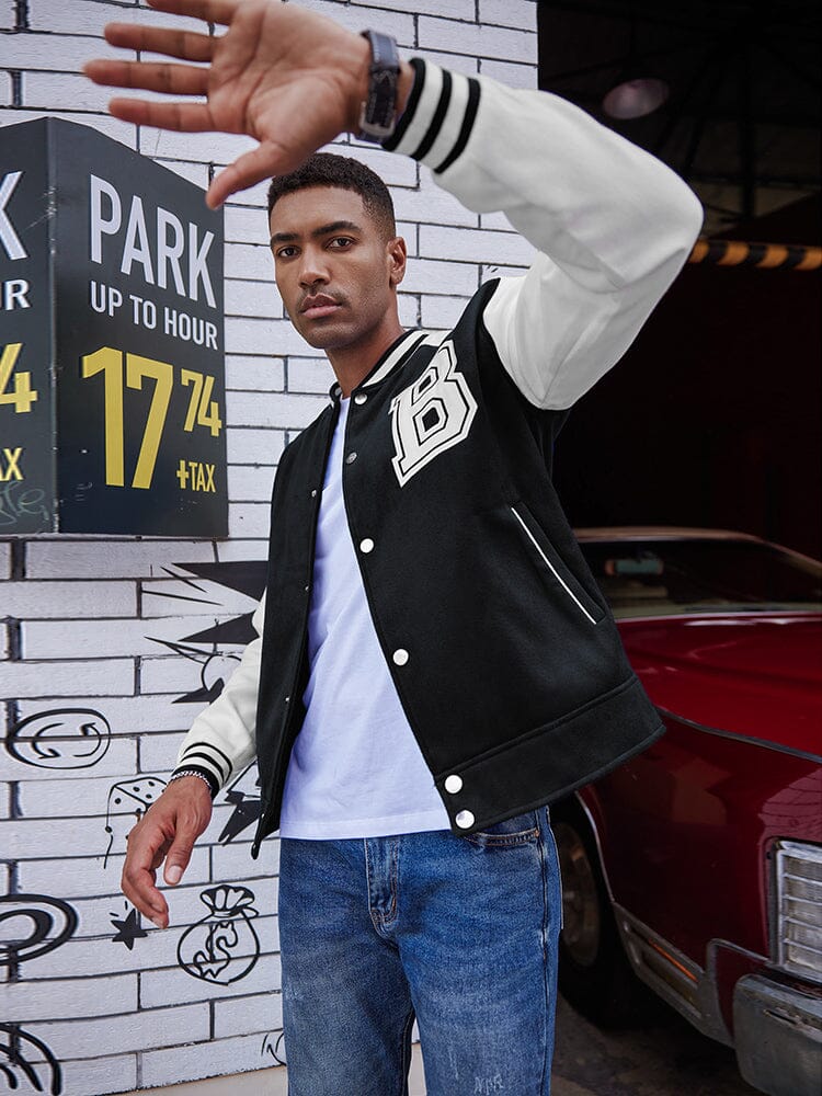 Stylish Letter Baseball Varsity Jacken