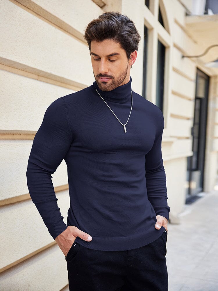 Basic Slim Fit Turtleneck Sweater