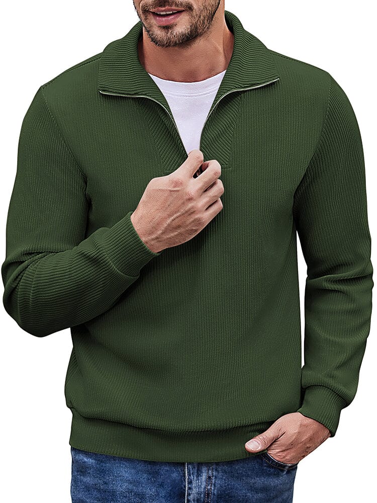 Casual Corduroy Polo Kragen Pullover (US Only)