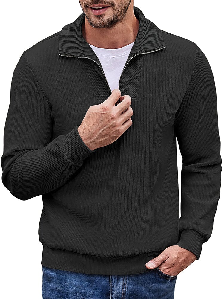 Casual Corduroy Polo Kragen Pullover (US Only)