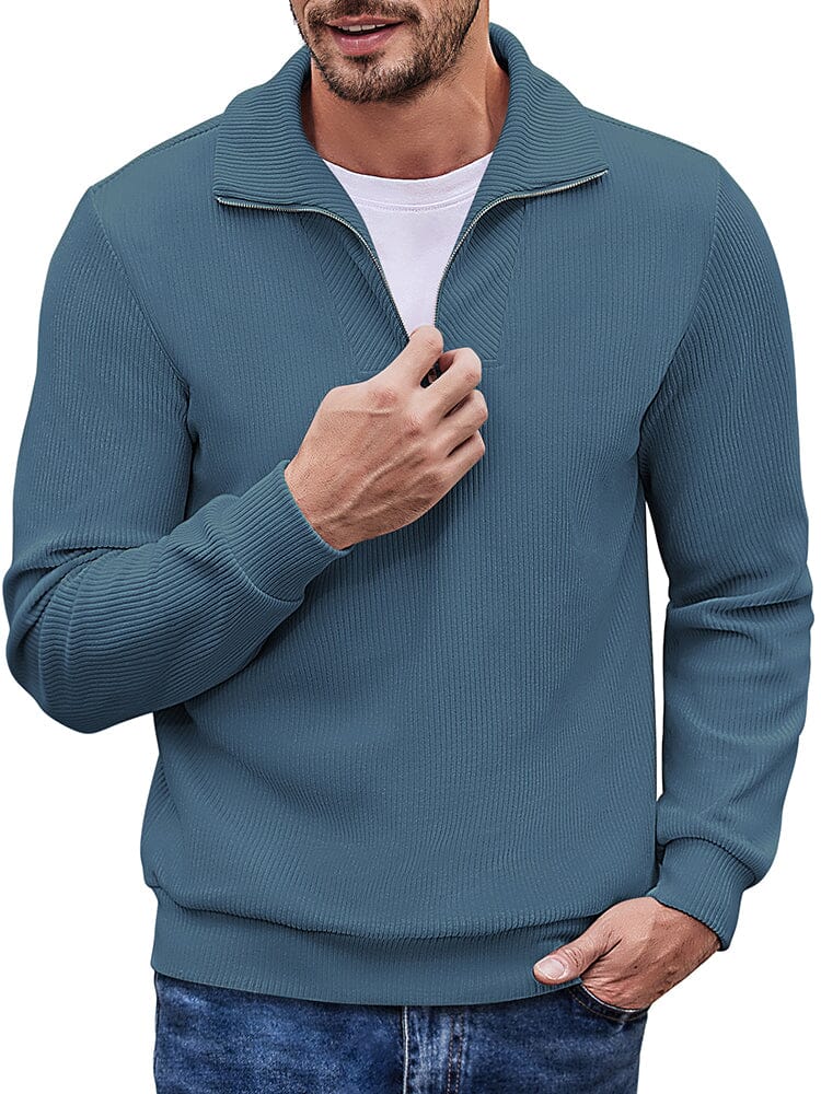 Casual Corduroy Polo Kragen Pullover (US Only)