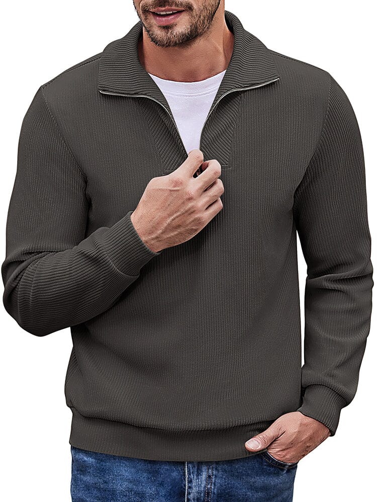 Casual Corduroy Polo Kragen Pullover (US Only)