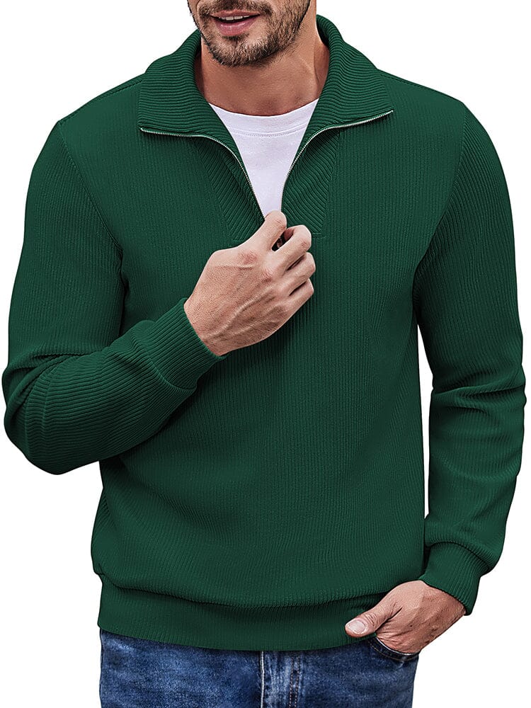 Casual Corduroy Polo Kragen Pullover (US Only)