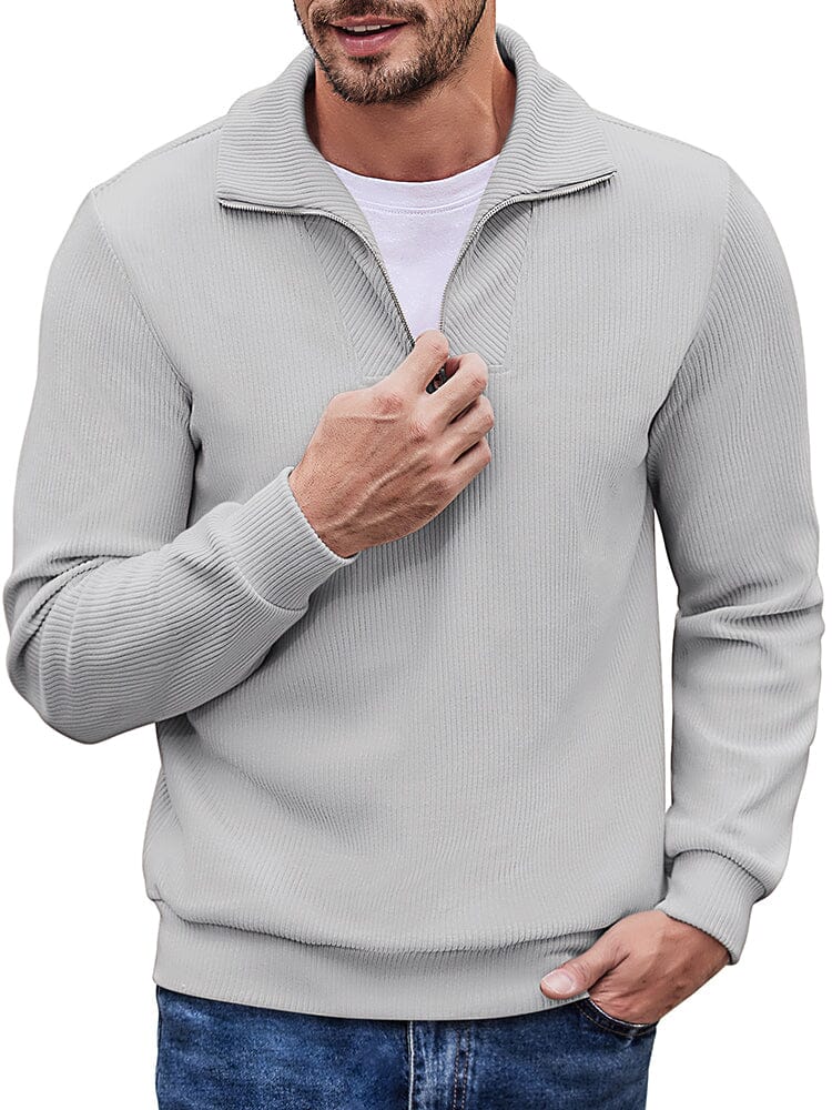 Casual Corduroy Polo Kragen Pullover (US Only)