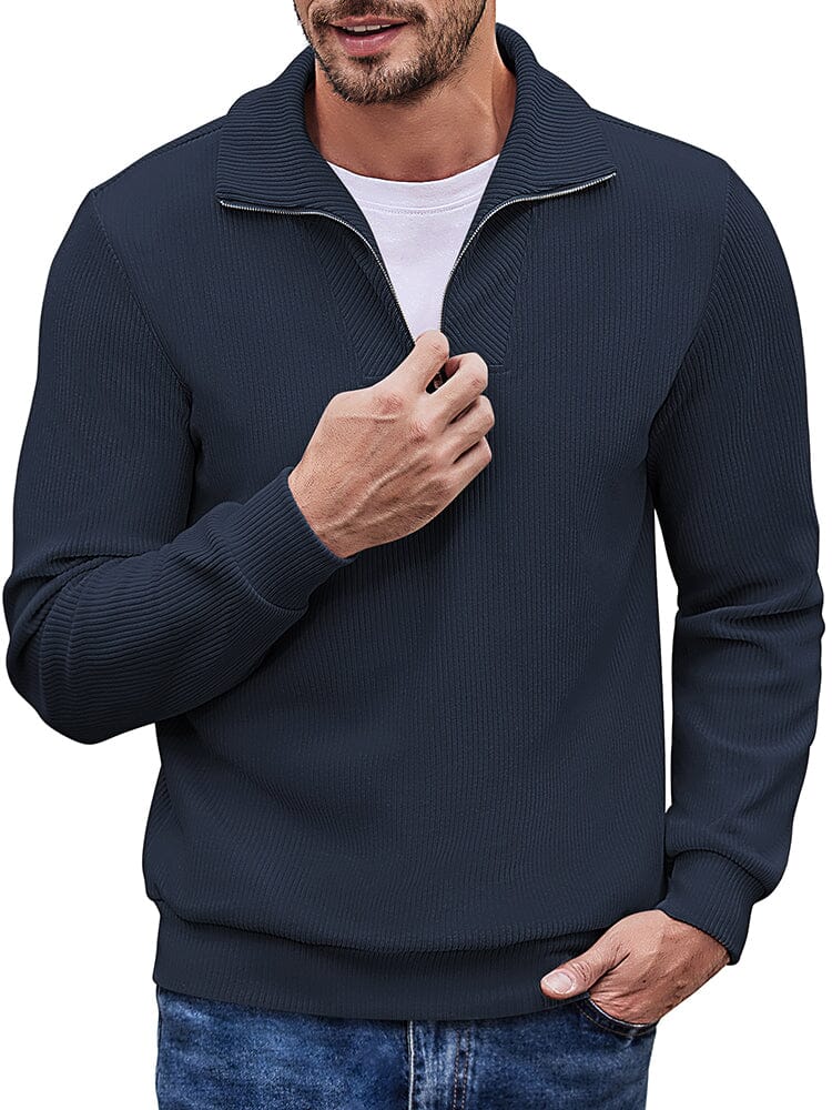 Casual Corduroy Polo Kragen Pullover (US Only)