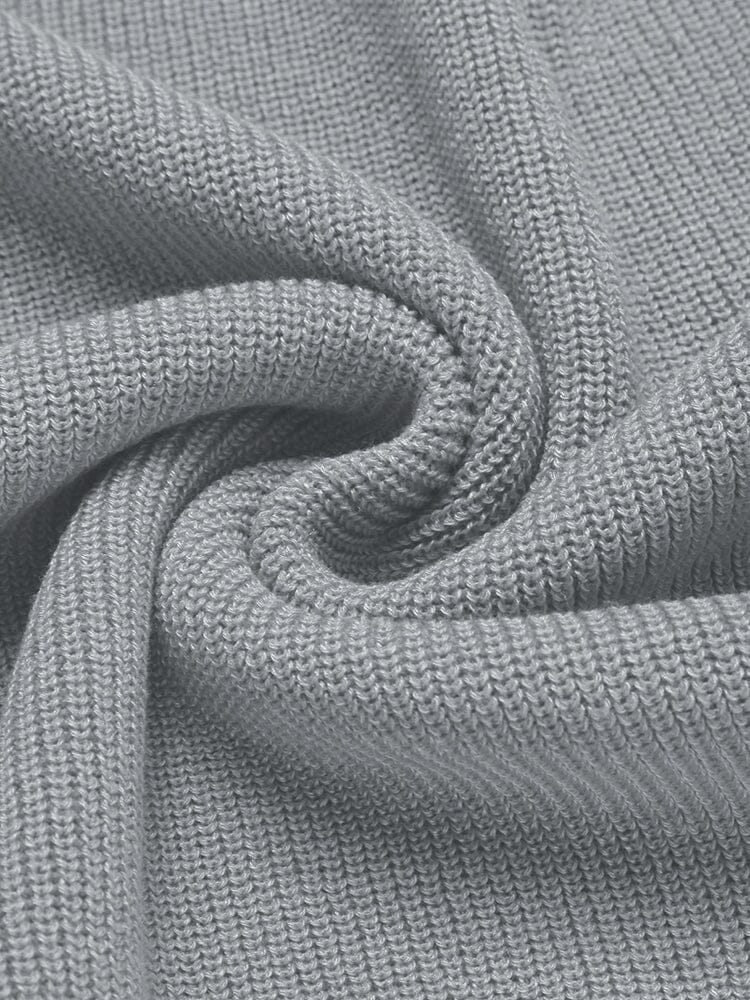 Klassisch Henley Kragen Strick Pullover