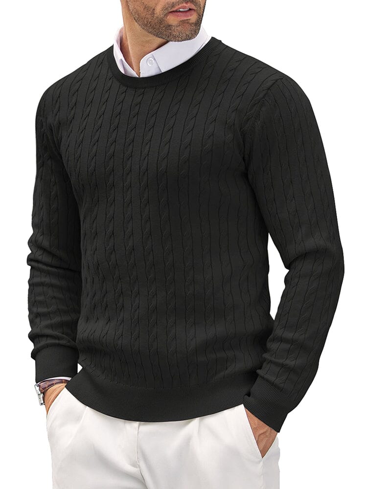 Klassisch Cable Strick Pullover