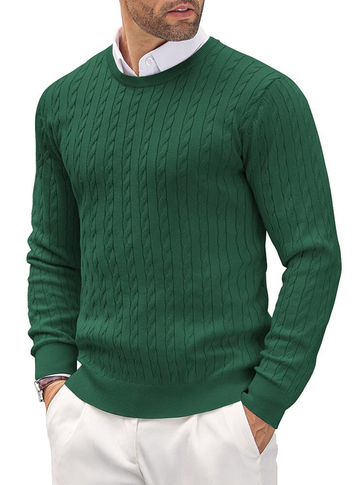 Klassisch Cable Strick Pullover
