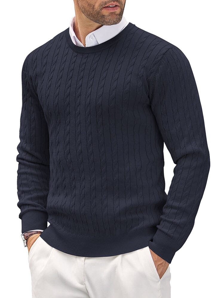 Klassisch Cable Strick Pullover