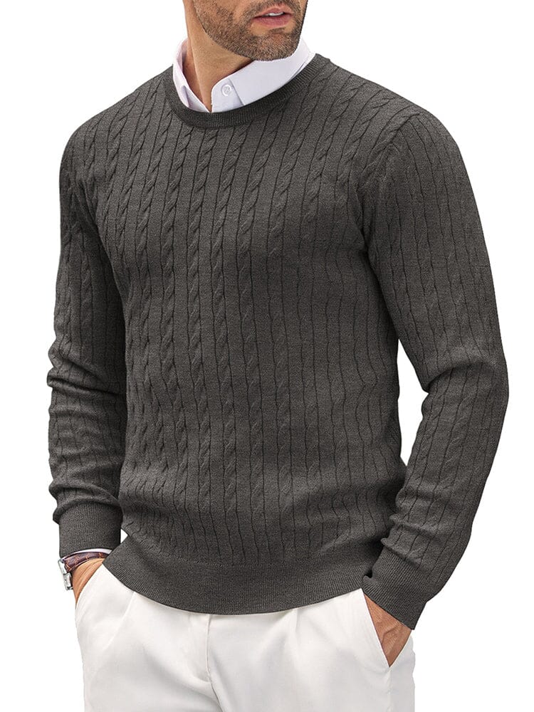 Klassisch Cable Strick Pullover