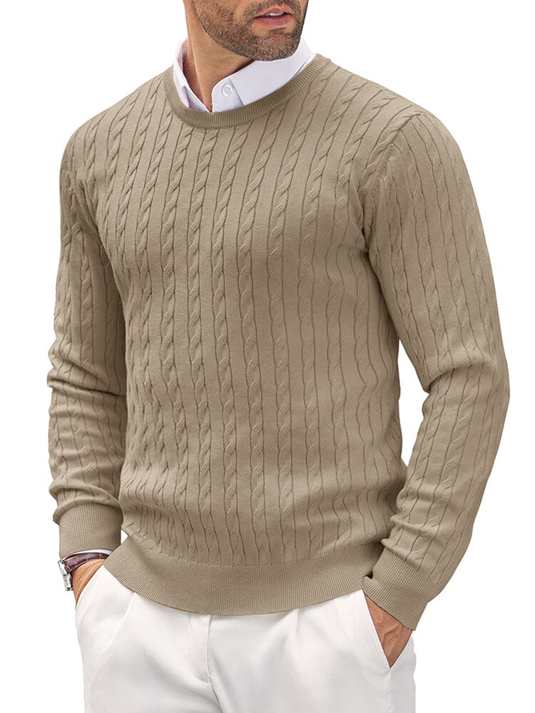 Klassisch Cable Strick Pullover