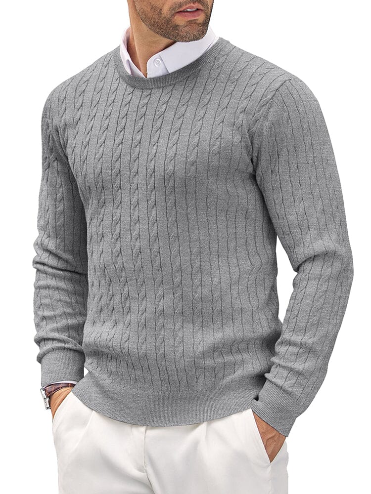 Klassisch Cable Strick Pullover
