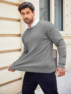 Klassisch Cable Strick Pullover