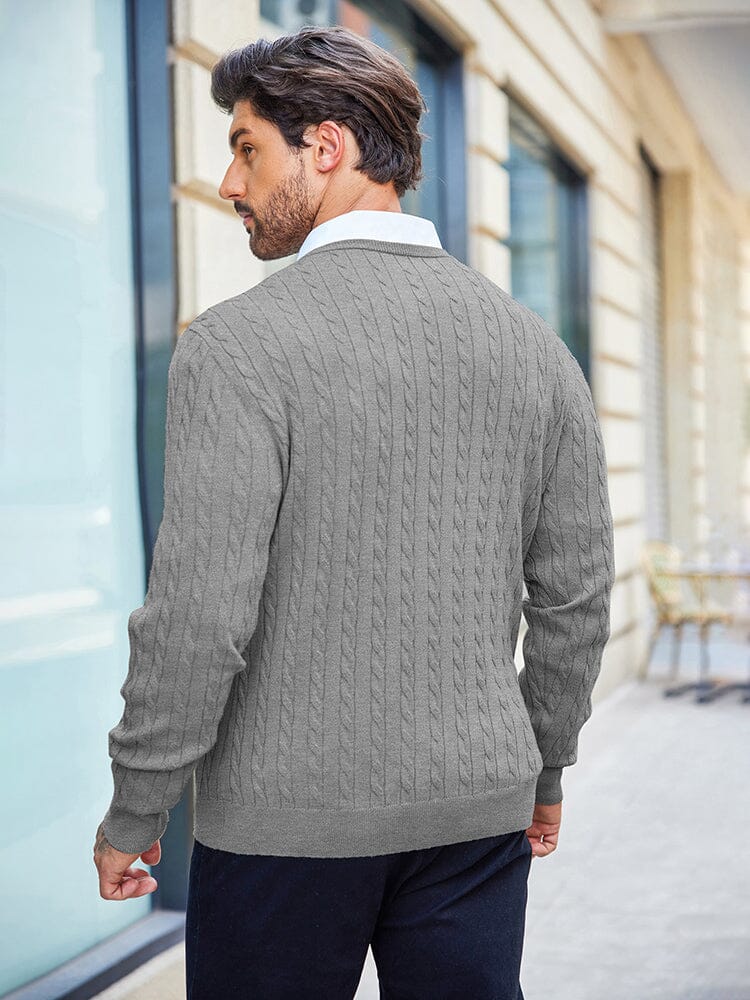 Klassisch Cable Strick Pullover