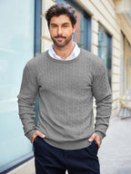 Klassisch Cable Strick Pullover