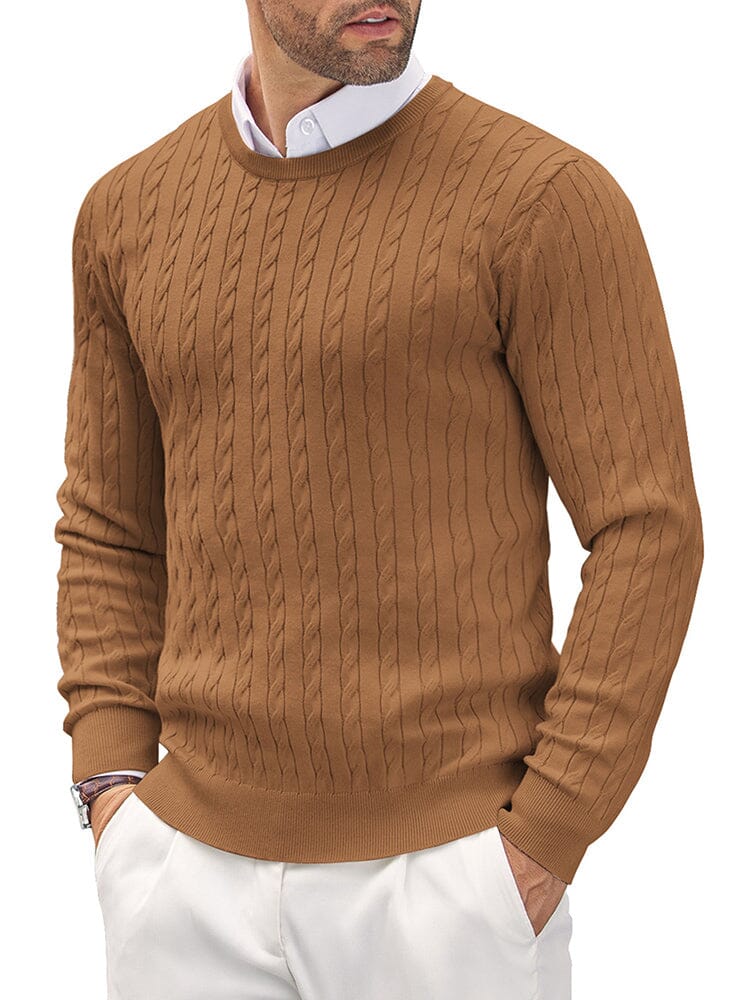 Klassisch Cable Strick Pullover