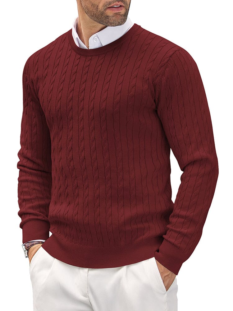 Klassisch Cable Strick Pullover
