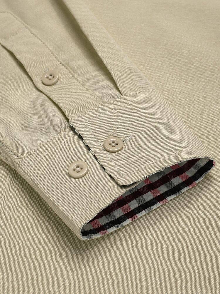 Klassisch Casual Plaid Splicing Hemd