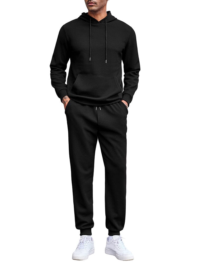 Waffle 2-Teil Hoodie Jogging Set