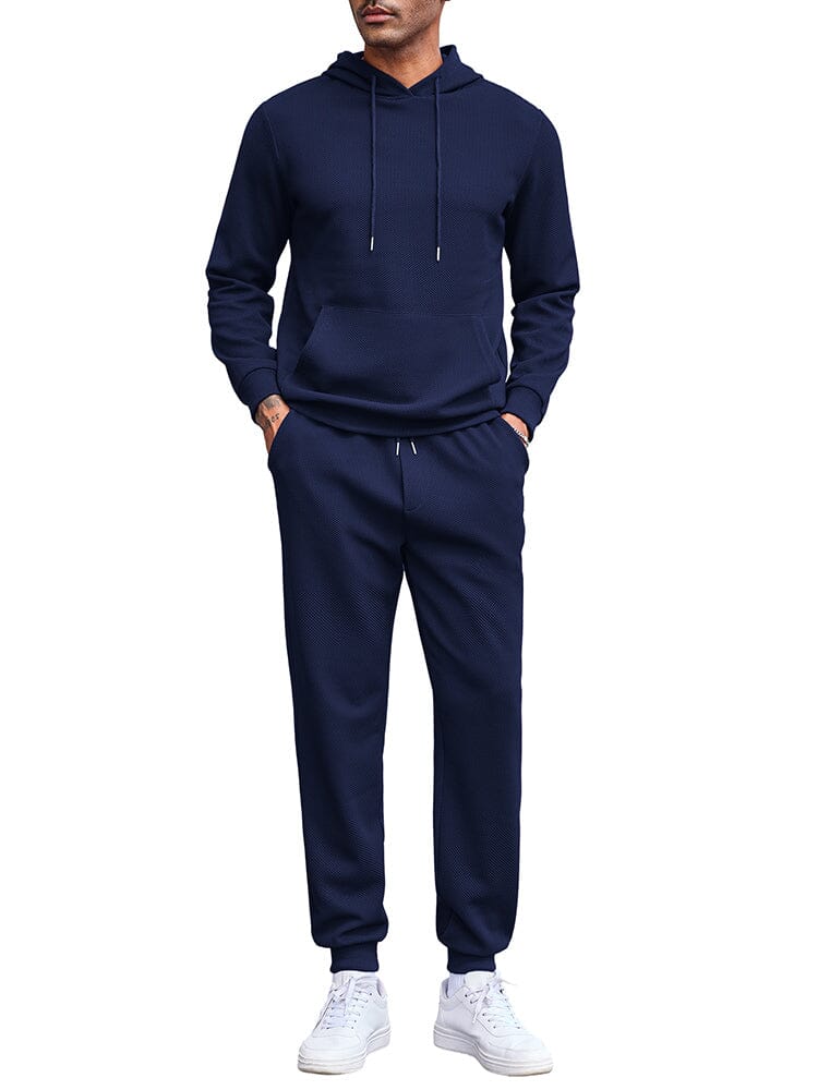 Waffle 2-Teil Hoodie Jogging Set