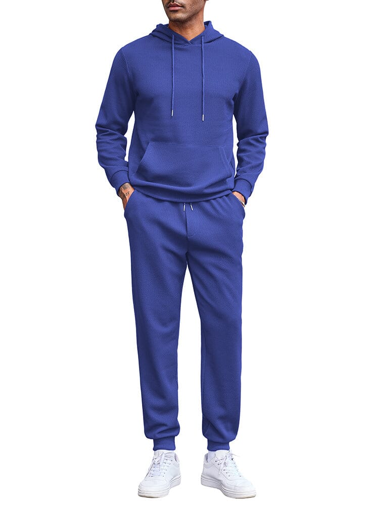 Waffle 2-Teil Hoodie Jogging Set