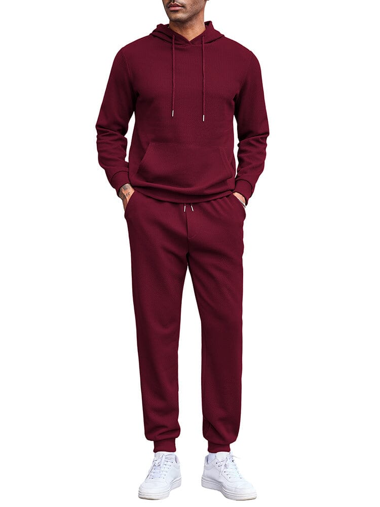 Waffle 2-Teil Hoodie Jogging Set
